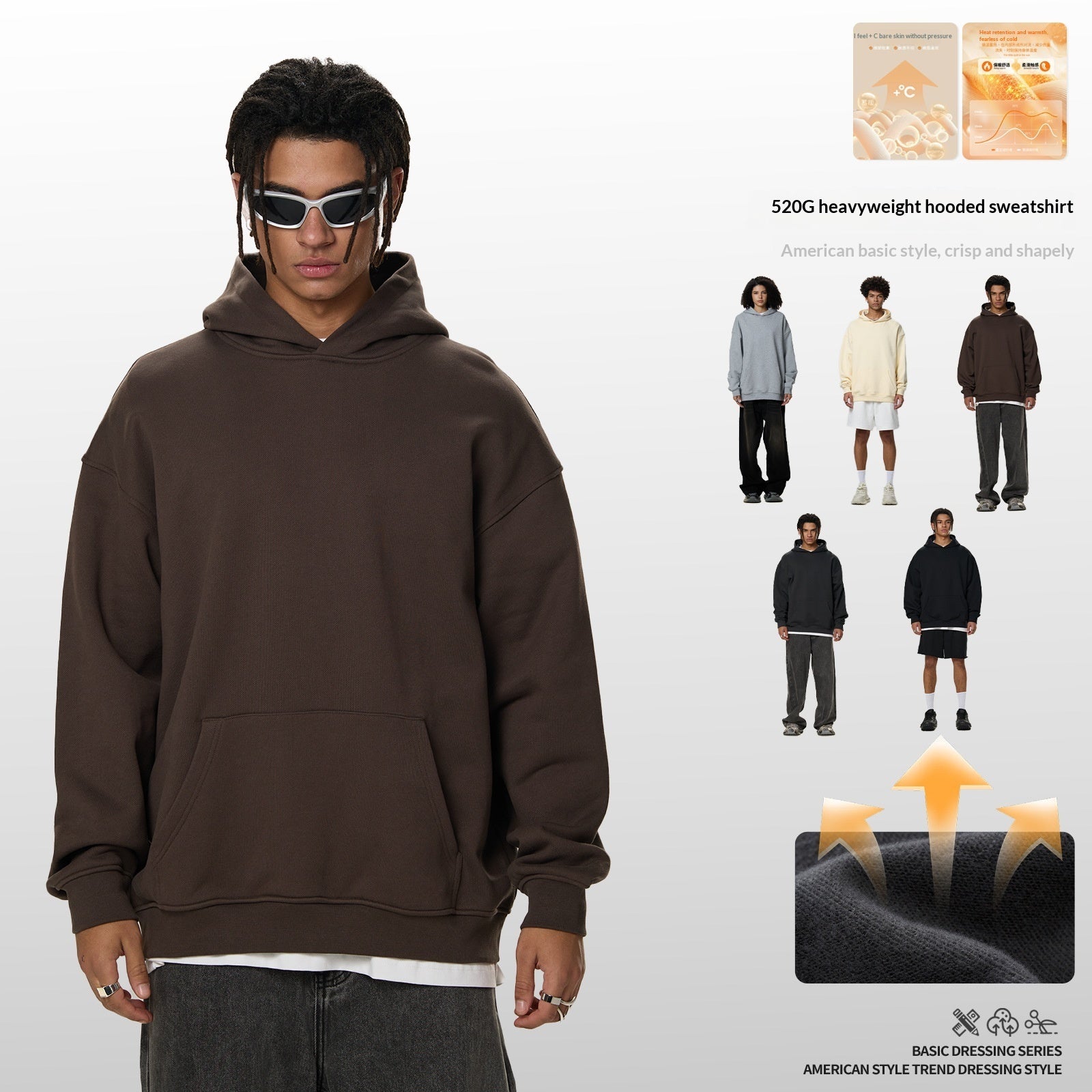 Discover Comfort and Style with Our Men's Relaxed American-Style Hooded Casual Sweatshirt