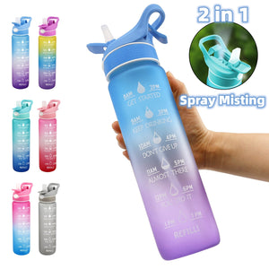 Elevate Your Hydration Game with the Water Bottle Scrub Bounce Cover Straw Space Cup