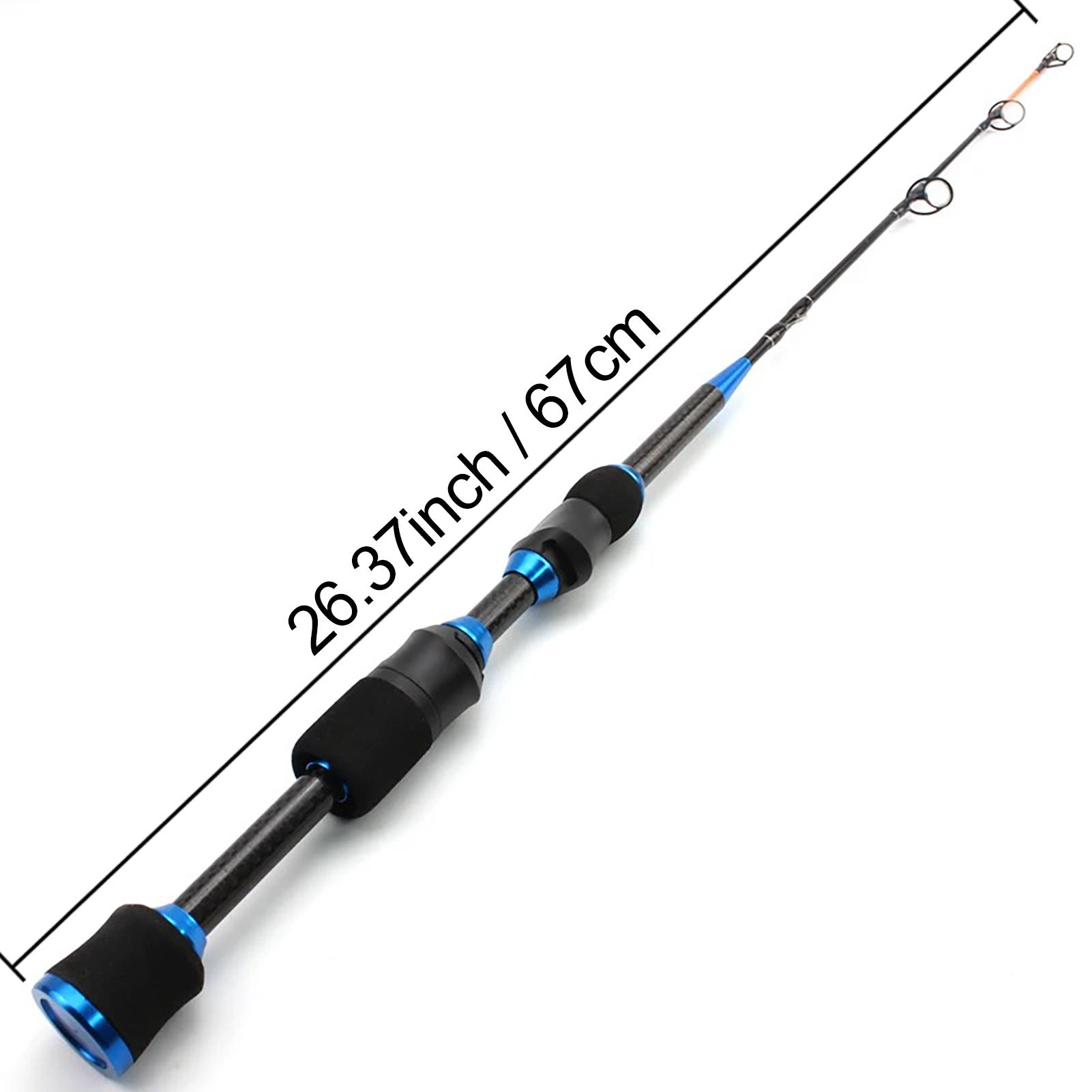 Two-section Plug-in Winter Carbon Fishing Rod Small Lure Portable Boat Fishing Winter Fishing