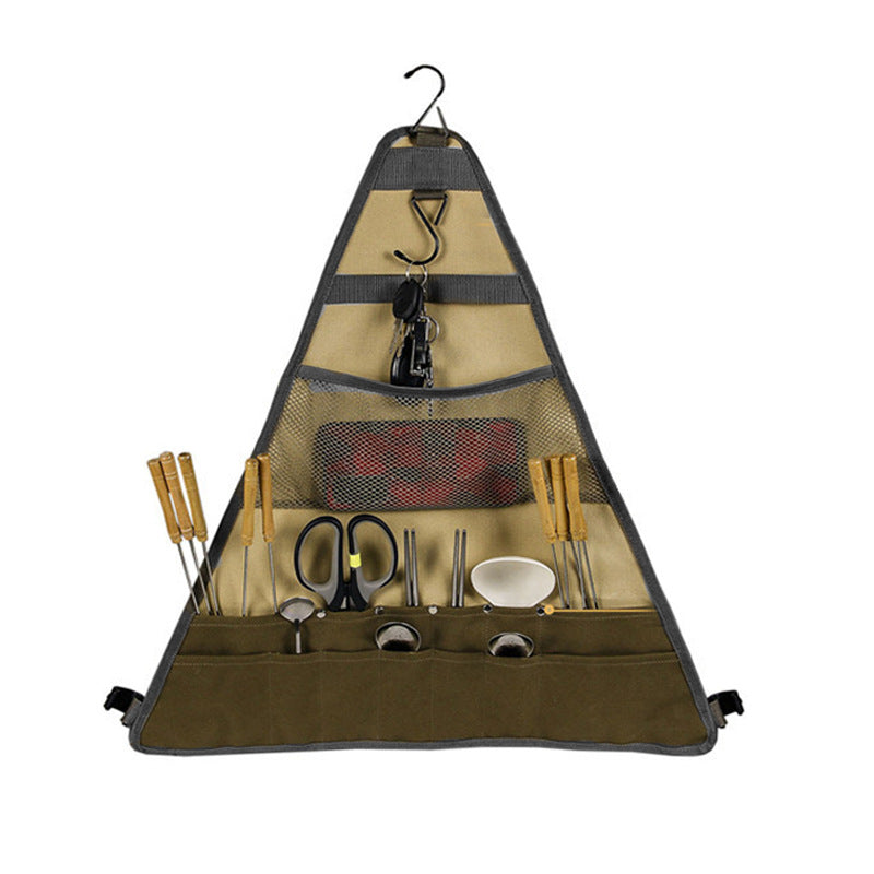 Outdoor Camping Tableware Foldable Tableware Bag