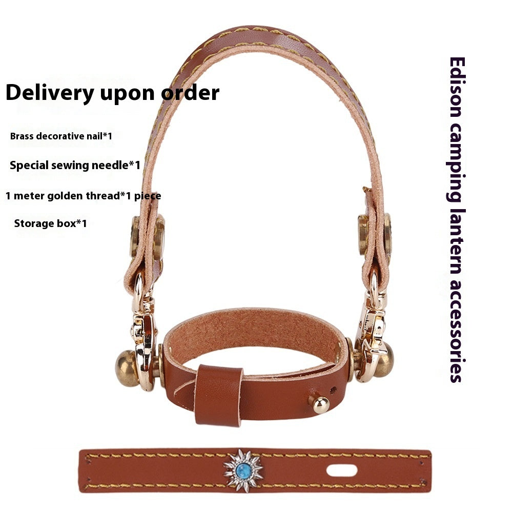 Leather Hang Rope 3-piece Lantern