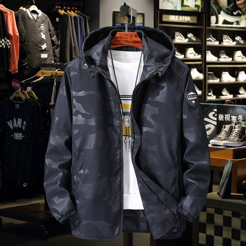 Windbreaker Jacket Large Camouflage Top