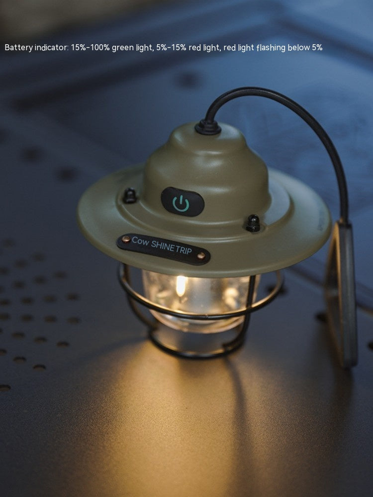 Camping Lantern Pine Cone Lamp