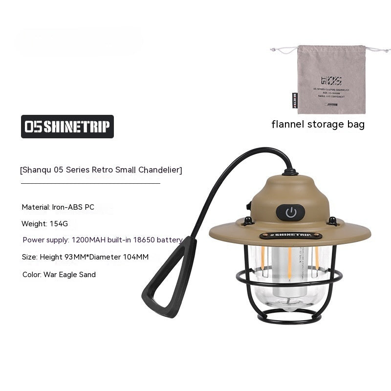 Camping Lantern Pine Cone Lamp