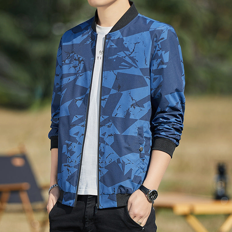 Men's Jacket Stand Collar Camouflage Jacket
