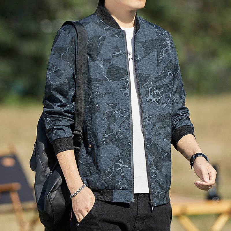 Men's Jacket Stand Collar Camouflage Jacket