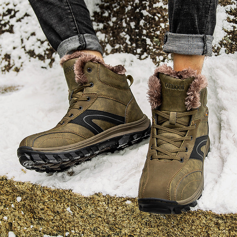 Velvet Warm Plus Size Hiking Boots
