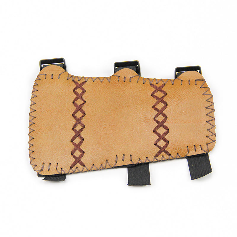 Krayney  Youth Leather 3-Strap Arm Guard Hunting Shooting Arrow Bow Gear Accessories, Archery Arm Protector