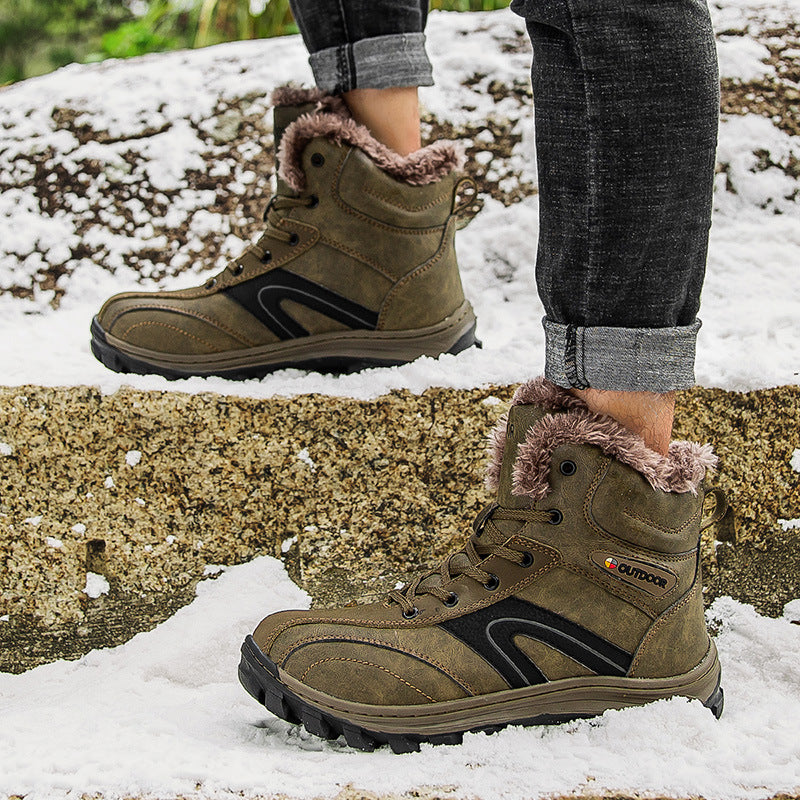 Velvet Warm Plus Size Hiking Boots