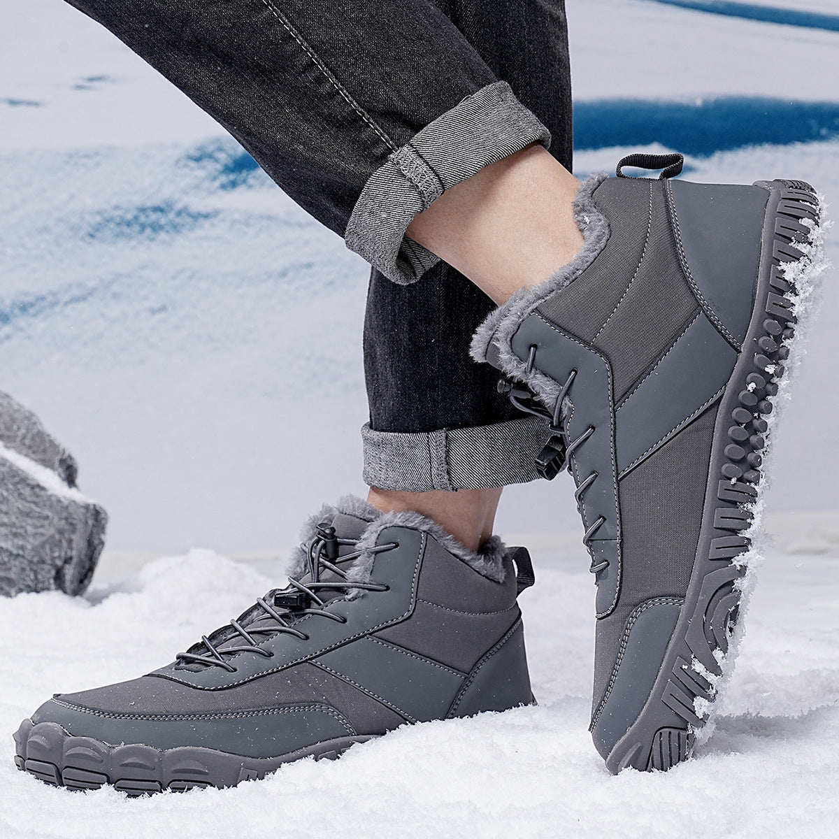 Men's Five-finger Cotton-padded Shoes