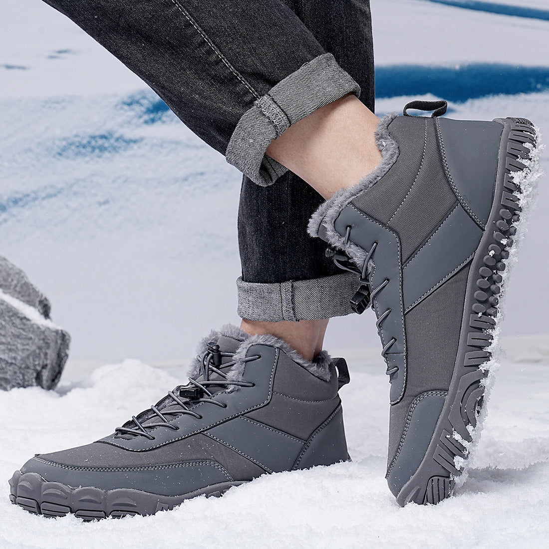 Men's Five-finger Cotton-padded Shoes