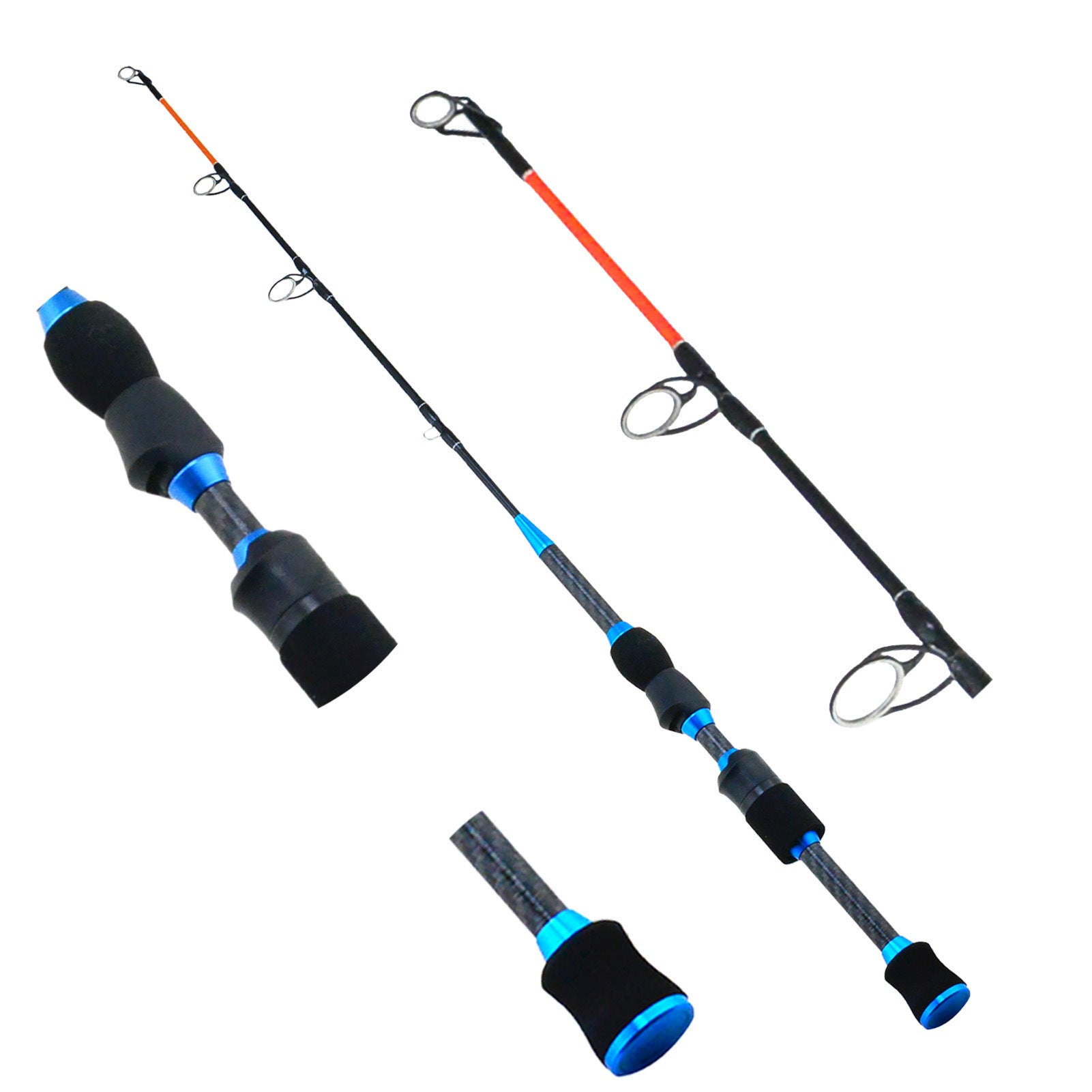 Two-section Plug-in Winter Carbon Fishing Rod Small Lure Portable Boat Fishing Winter Fishing