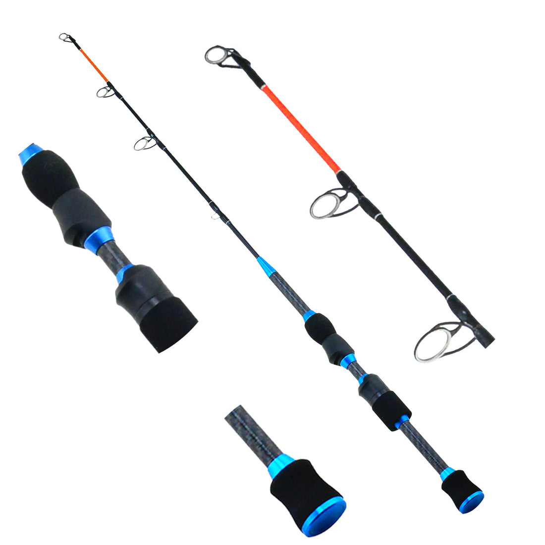 Two-section Plug-in Winter Carbon Fishing Rod Small Lure Portable Boat Fishing Winter Fishing