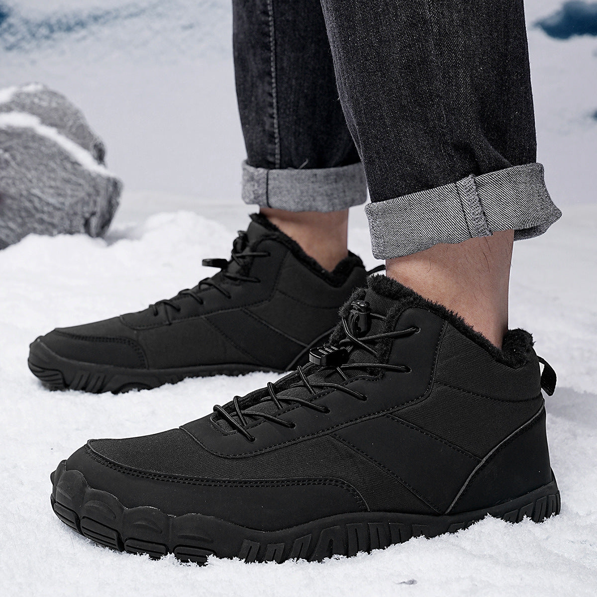 Men's Five-finger Cotton-padded Shoes