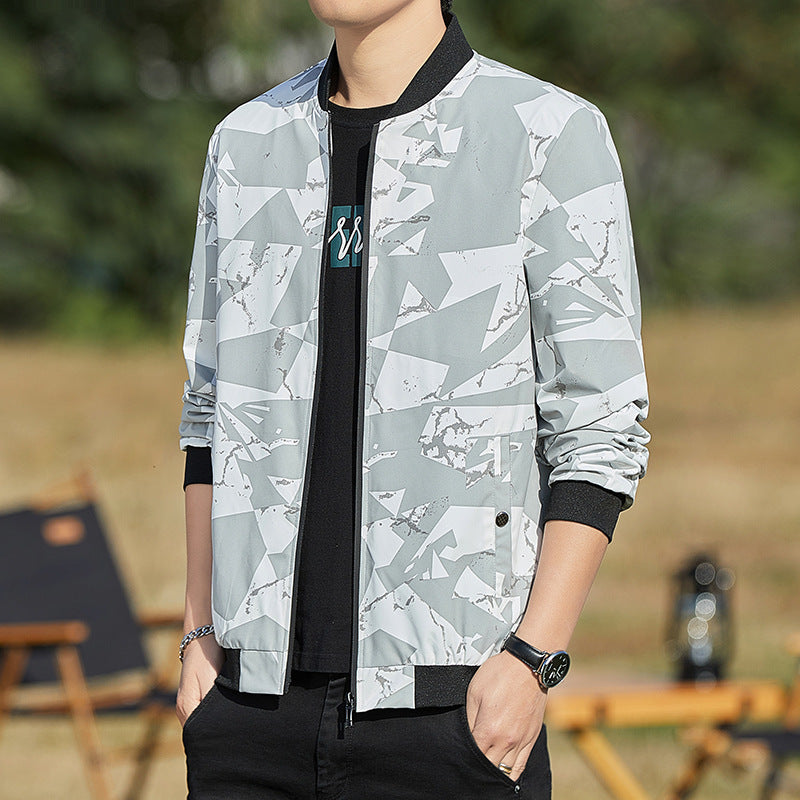Men's Jacket Stand Collar Camouflage Jacket