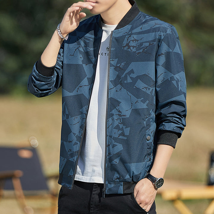 Men's Jacket Stand Collar Camouflage Jacket