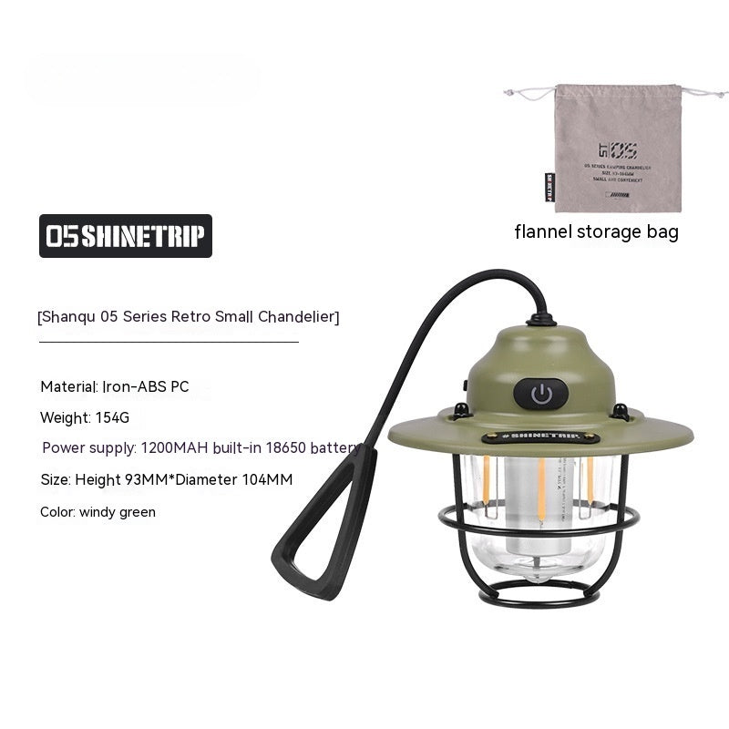 Camping Lantern Pine Cone Lamp