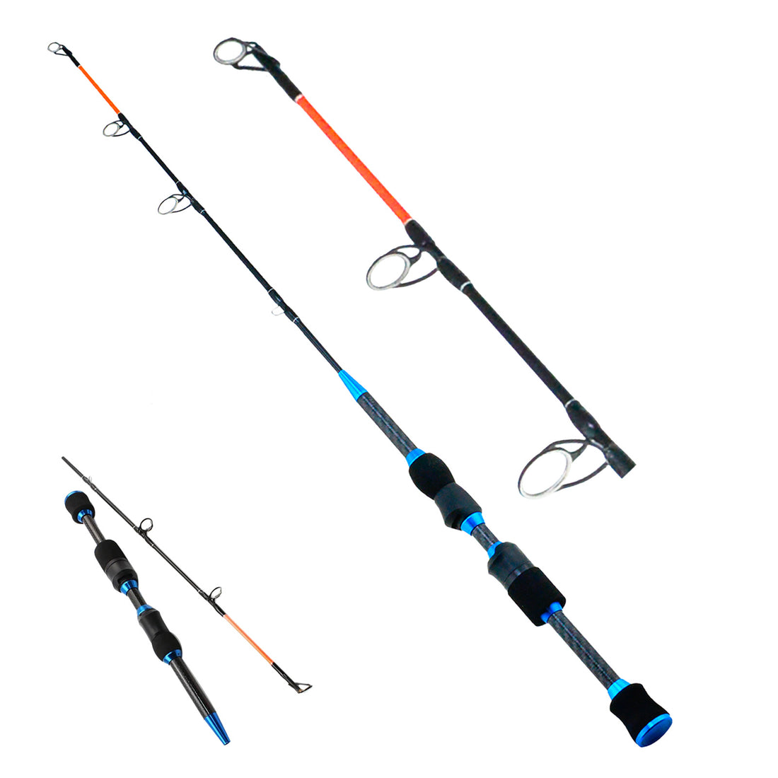 Two-section Plug-in Winter Carbon Fishing Rod Small Lure Portable Boat Fishing Winter Fishing
