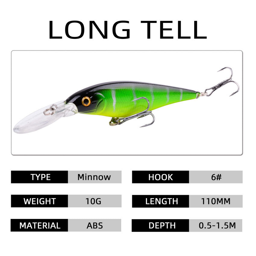 Minnow Fishing Lure 11cm 10g Floating Hard Wobbler Bait