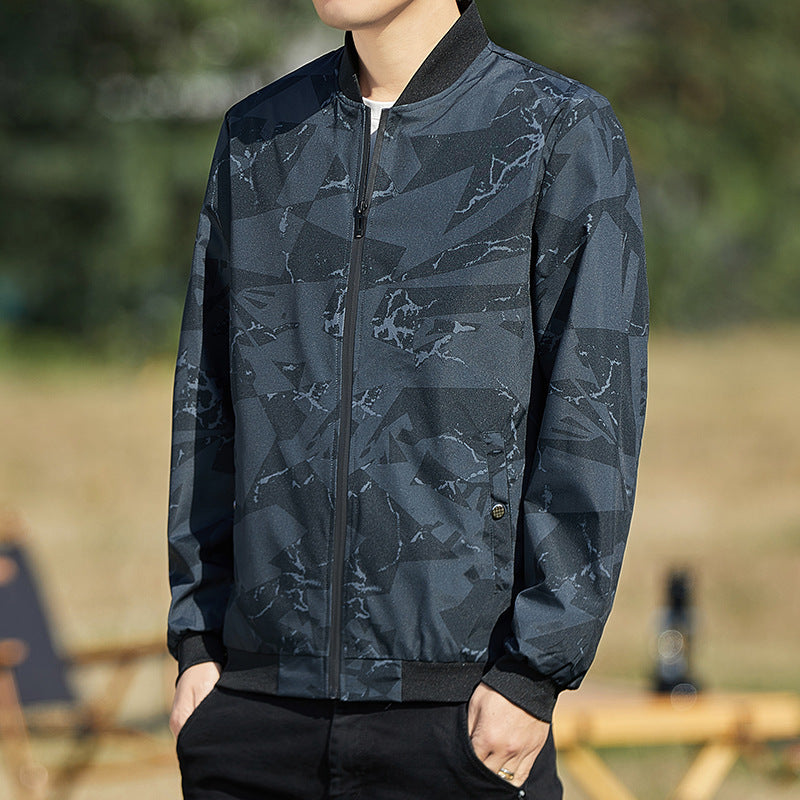 Men's Jacket Stand Collar Camouflage Jacket