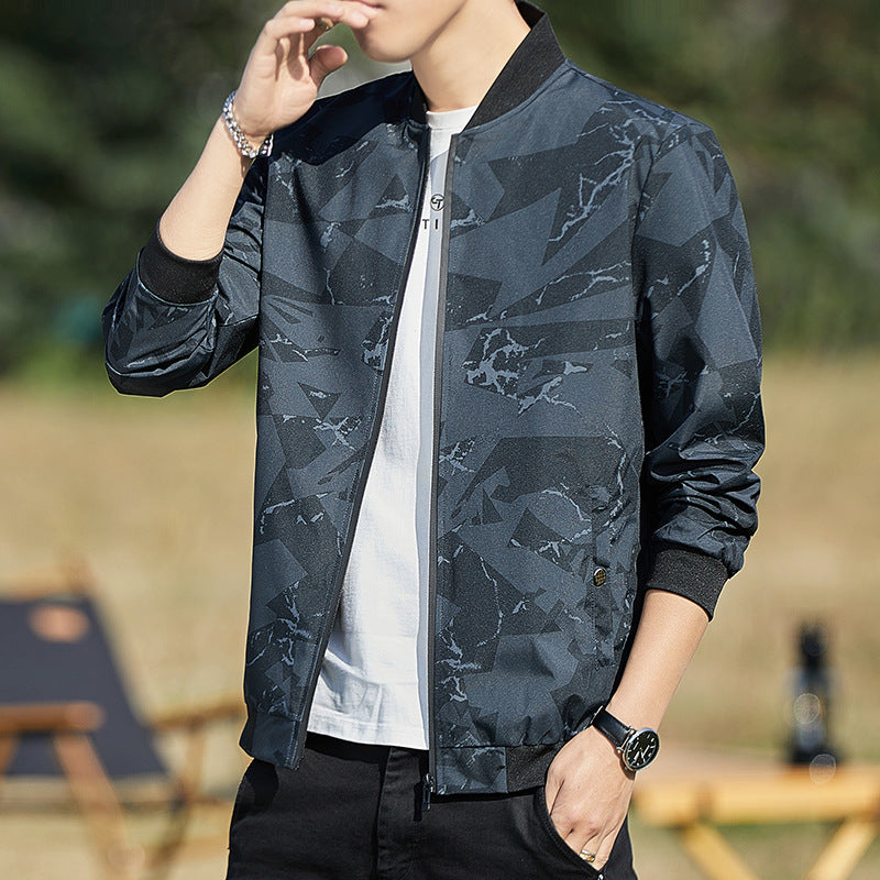 Men's Jacket Stand Collar Camouflage Jacket