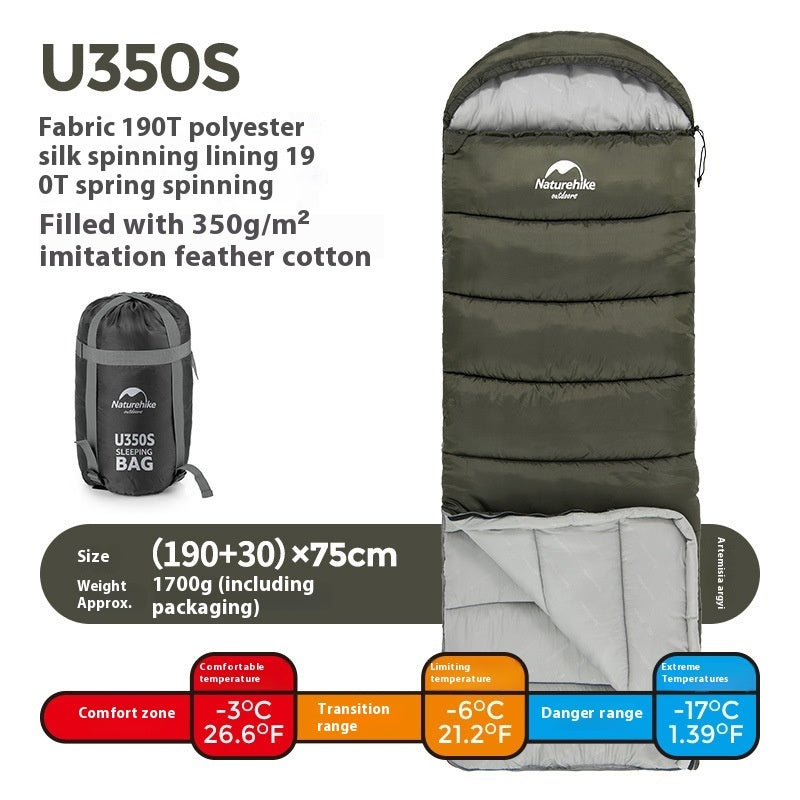 Envelope Hooded Sleeping Bag