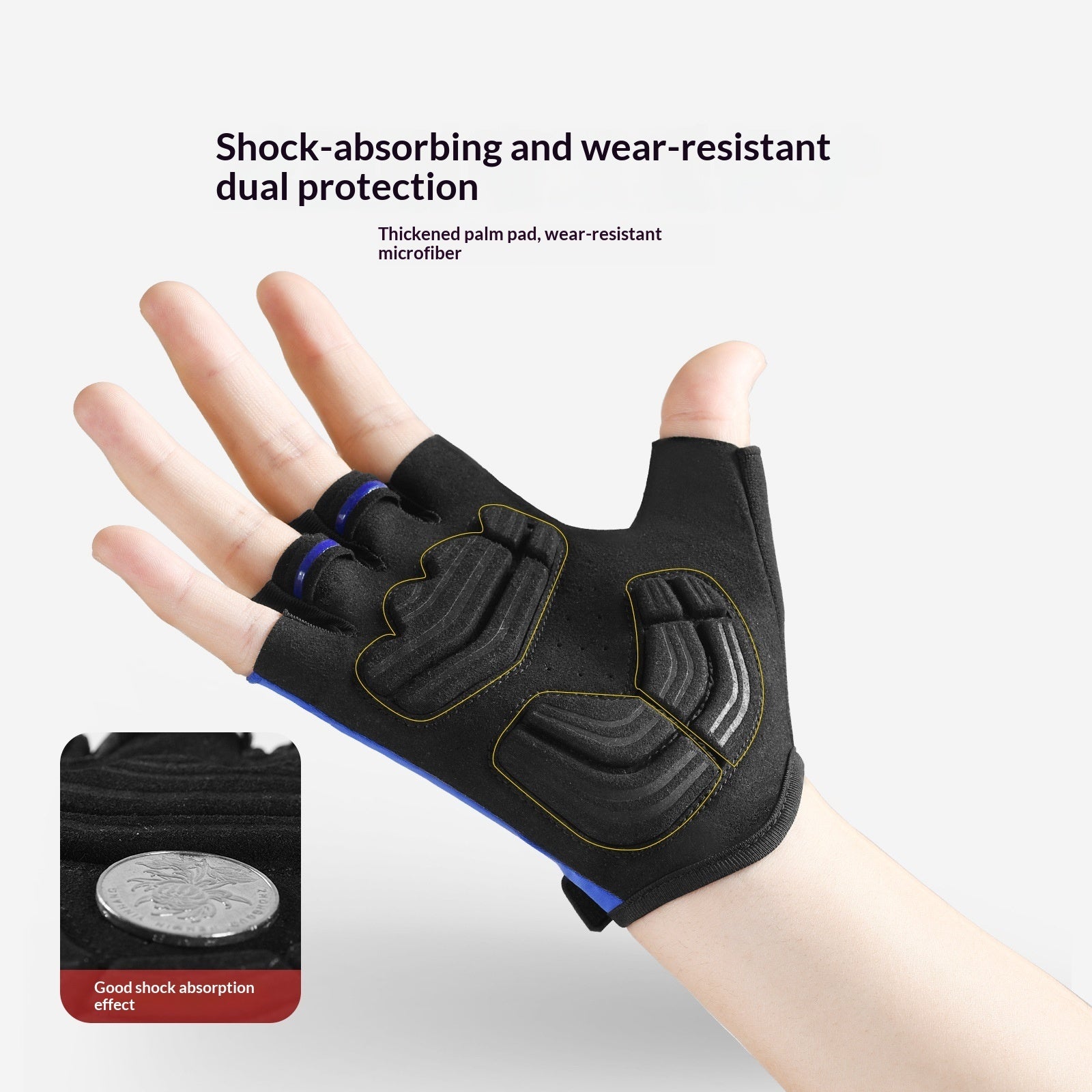 Anti-slip Unisex Road Bike Half-finger Gloves