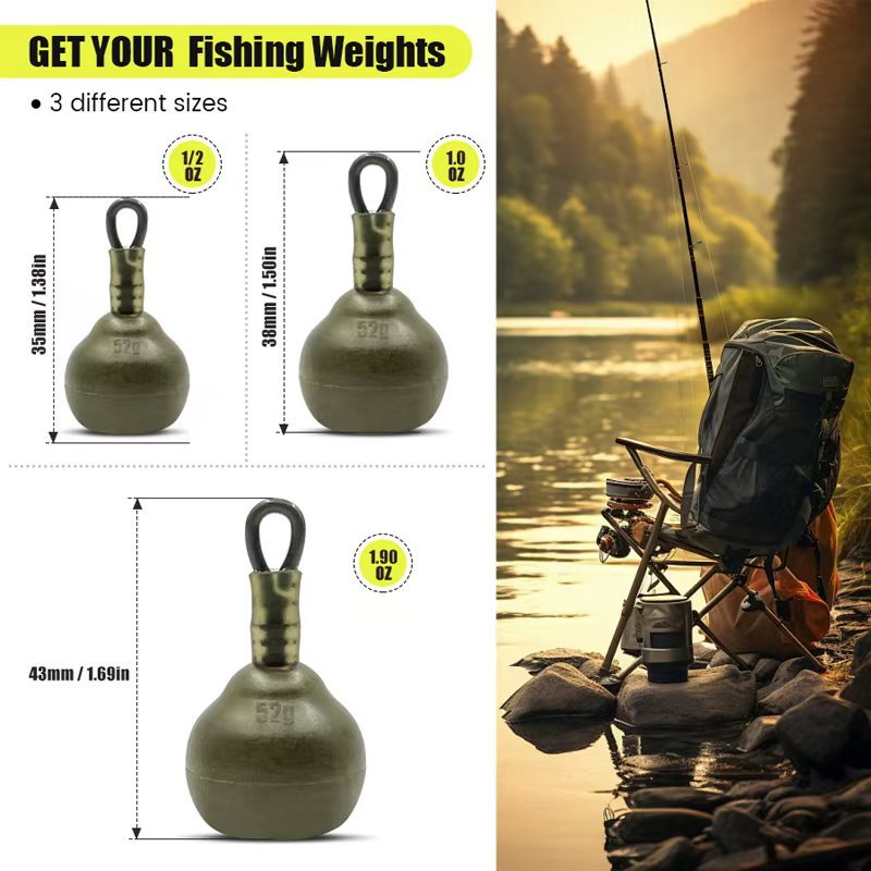 Rubber Coated Water Lead European Carp Fishing