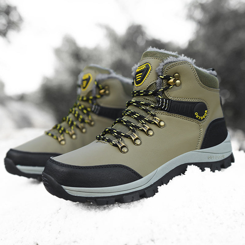 Plush Ankle Boots Hiking Lace-up Shoes